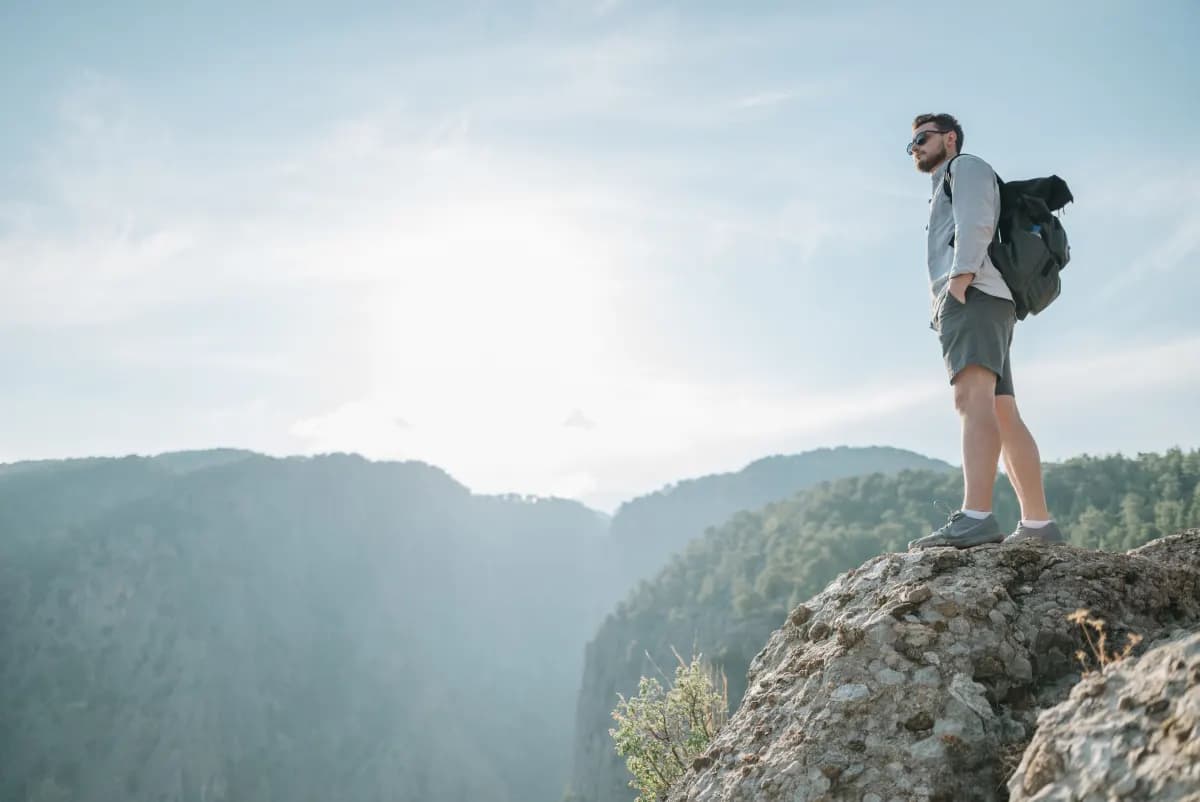 Friends exploring a scenic weekend trail together