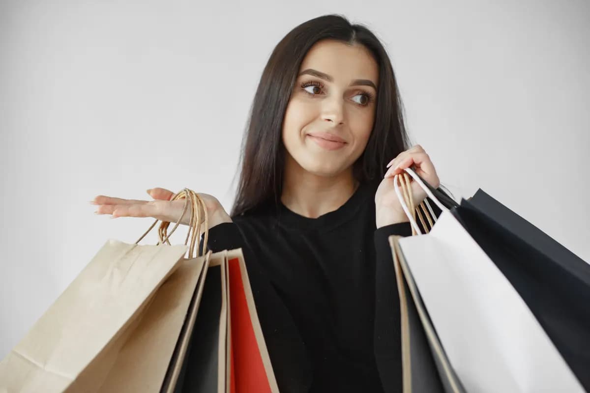 A customer discovering products at an independent shop